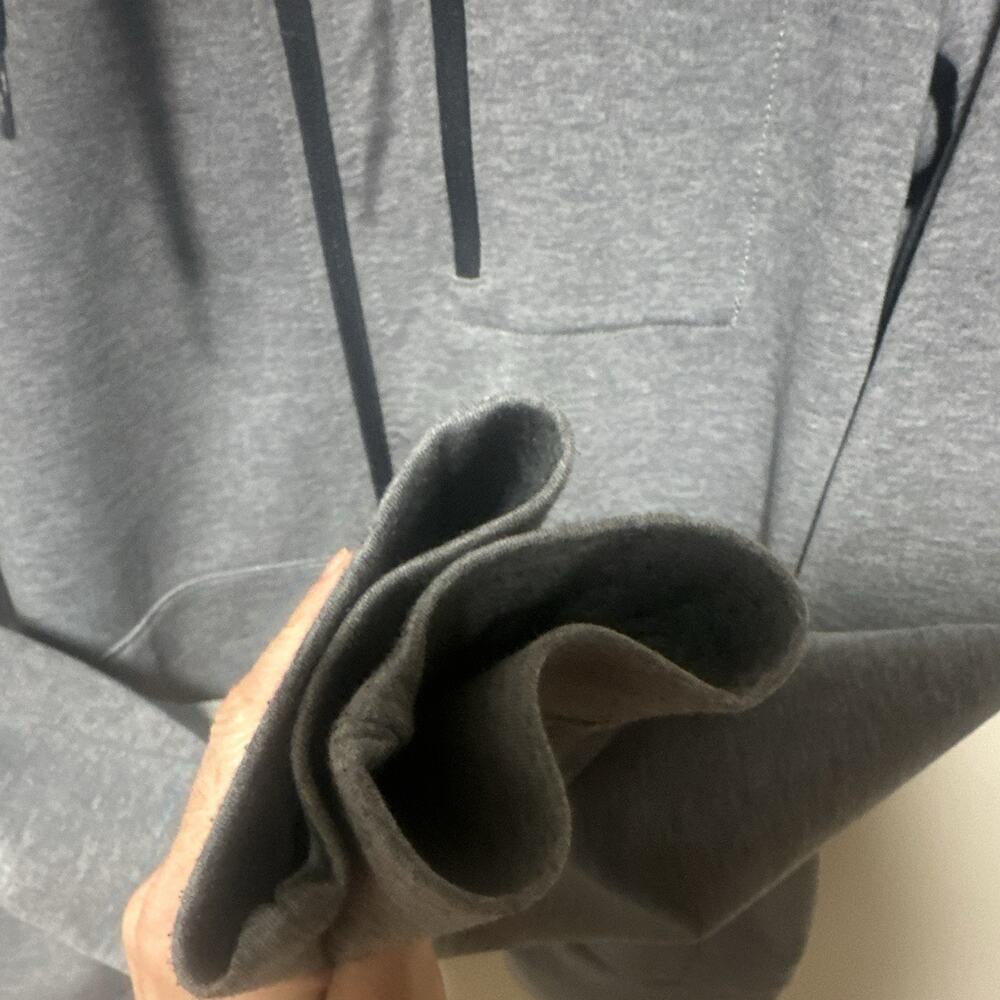 GapFit Performance Men's Gray Full Zip Hooded Hoodie w/ Pockets Size L - Picture 6 of 9